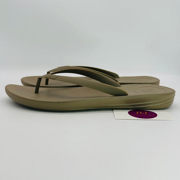 FitFlop Men's IQushion Ergonomic Thong Flip Flop Sandals Timberwolf Size 13 - Picture 5 of 12